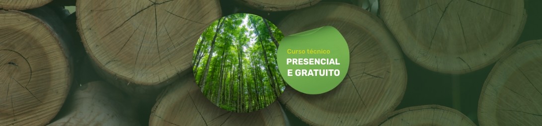 Banner com imagens do curso técnico em florestas presencial em Campo Grande e Tres Lagoas